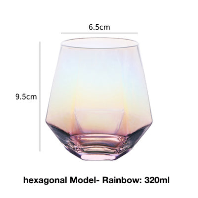 Clear glass cup whiskey glass