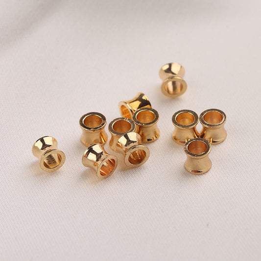 Copper Plating 14k Real Gold Bamboo Beads