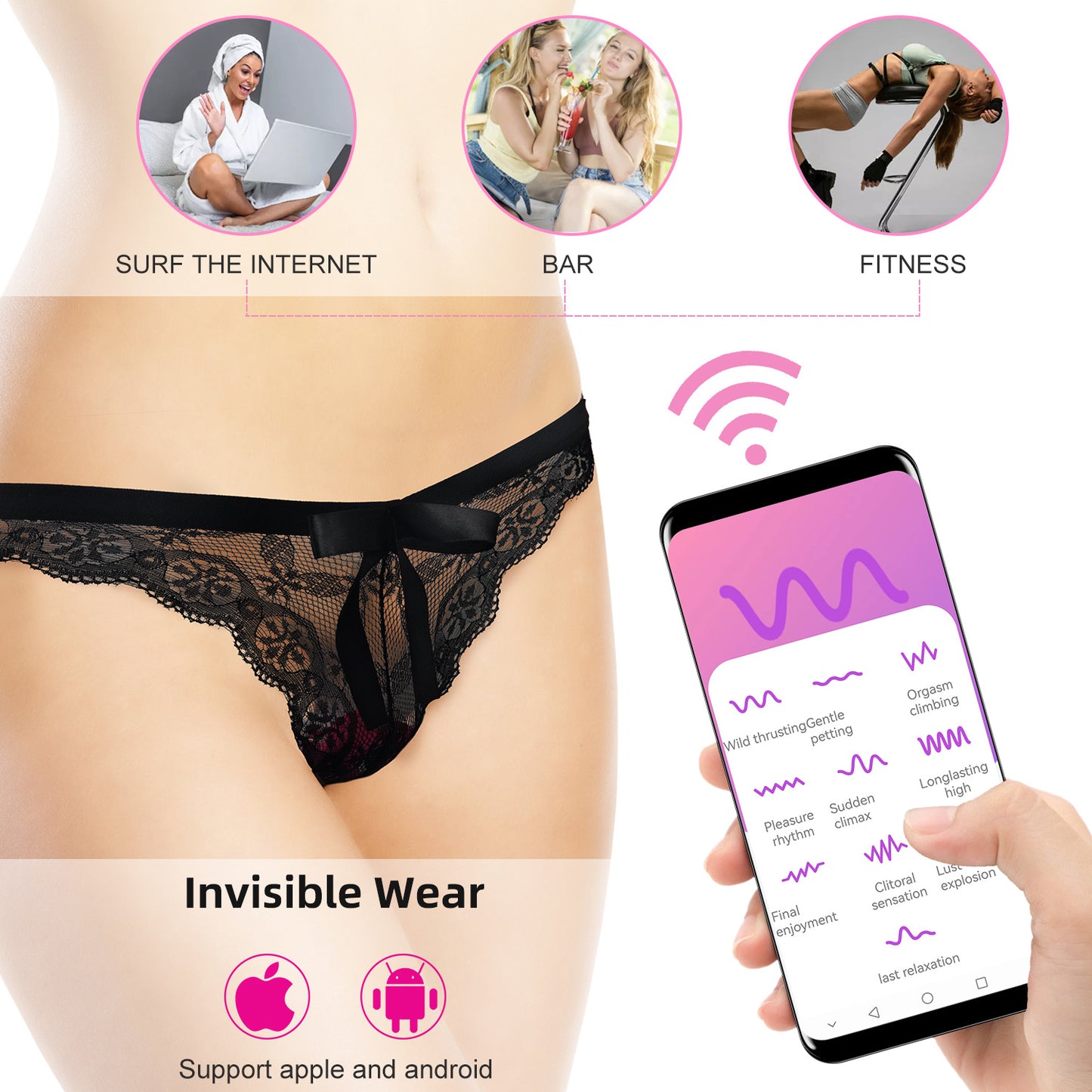 Wireless Remote Control 10-frequency Underwear Wear Vibrators