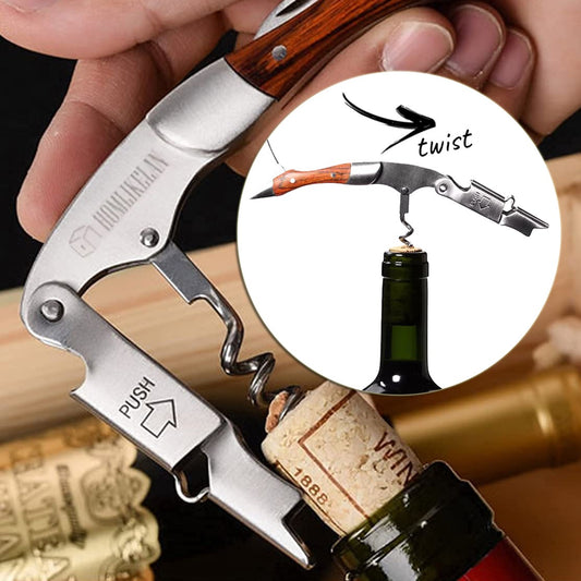 Wood Handle Professional Red Wine Opener Portable Screw Corkscrew Multifunction Wine Bottle Opener Kitchen Tools Beer Openers