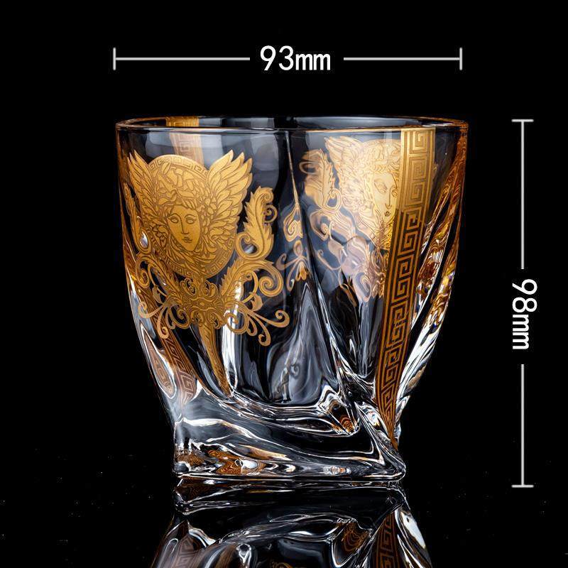 Medusa Head Creative Gold High-end Glass Whiskey Glass Foreign Wine Glass Beer Glass